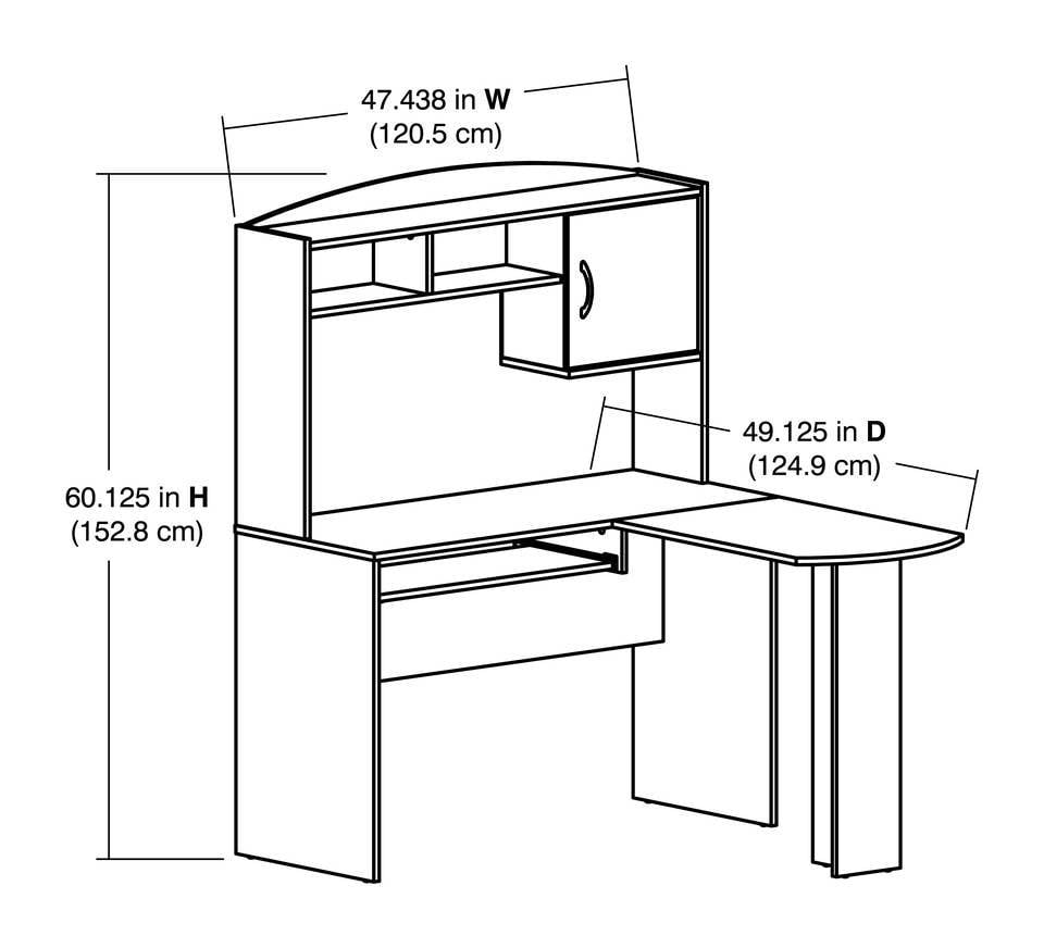 Furniture Mainstays L Shaped Desk With Hutch Multiple Colors Home