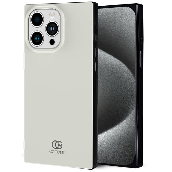 COCOMII Rectangle for iPhone 15 Pro Max Case, Glossy Bone