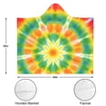 thumbnail image 3 of Wearable Blanket,Colorful Rainbow Tie Dye Spiral Pattern Hooded Wearable Flannel Blanket for Adults & Teens,Winter Poncho Shawl Wrap Cape Cozy Anti-Pill,50"x60", 3 of 5