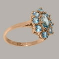 thumbnail image 3 of LBG British Made 10k Rose GoldWomens Ring Natural Blue Topaz Statement Ring - 33 size options - Size 7.5, 3 of 6