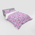 thumbnail image 3 of Ambesonne Colorful Bedding Set 3 Pcs, Hearts Stripes Wedding, Twin XL, Pale Mauve Purple, 3 of 3