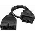 thumbnail image 1 of OBD1 Scanner Connector, OBD1 12Pin Male to OBD2 16Pin Female Socket Convert Cable Adapter, Car Code Diagnostic Extension Tool Compatible with OBD II Diagnostic Interface (1PC), 1 of 6