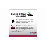 RAVEN Patriot 66483, 7 mil Nitrile Exam Grade Gloves, Powder Free, Size L, 100/Box