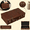 Brown Style1, variant on Vintage Leather Suitcase Microfiber Leather Decorative Prop Luggage Portable Wooden Storage Carrying Case for Storing Clothes Travel Brown