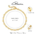 thumbnail image 2 of GDCOIN Tennis Round CZ Bracelet 14K Gold Plated Dainty Jewelry for Women, 2 of 10