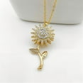 thumbnail image 4 of To My Daughter - Sunflower Fidget Necklace, You are My Sunshine Rotating Necklace, Spinning Sunflower Necklace Pendant, Sunflower Spinner Necklace, Sunflower Necklaces For Women (#1-Golden), 4 of 15