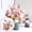 C, variant on Artificial Flowers with Ceramic Vase Faux Hydrangea Flower Arrangements Table Centerpieces for Home Garden Party Wedding Decoration