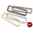 thumbnail image 3 of 2 Inch Rectangle Rings Buckle Metal Rectangular Buckle Loop for Bag Belt Strap Quality Finish 4 pcs SCLP (2 Inches Loop, Silver), 3 of 5