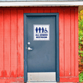 thumbnail image 4 of Square Plus All Gender Restroom Wall or Door Sign Easy Installation | Business & Public Bathroom Signs - Medium, 4 of 9