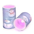 thumbnail image 2 of ALAZA Snowman in Christmas Snowflakes 2 PCs LED Flickering Flameless Candles with Remote Timer Battery Operated Candle, 2 of 7