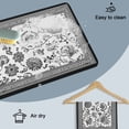 thumbnail image 6 of Black Flowers Dish Drying Mats for Kitchen Counter, Floral Geometric Classic Traditional Border Absorbent Coffee Bar Mat with Non-slip Rubber Backed Quick Drying Dish Rack Pad 16"x18", 6 of 9