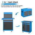 thumbnail image 4 of NETAJE Metal Tool Chest,2 in 1 Steel Rolling Tool Box & Cabinet On Wheels for Garage,Detachable Top Tool Box and Lockable Wheels Metal Tool Cart for Garage,5-Drawer, 4 of 7