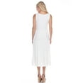 thumbnail image 4 of White Mark Women's Scoop Neck Tiered Midi Dress, 4 of 5