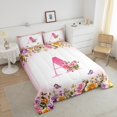 thumbnail image 4 of Erosebridal Letter Bedding Twin Comforter Set For Teens,Rose Flower Down Comforter,Butterfly Room Decorative,Reversible,Lightweight,2-Piece, 4 of 8