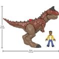 thumbnail image 3 of Imaginext Jurassic World Camp Cretaceous Carnotaurus ‘Toro’ Dinosaur & Darius Figure Set, 3 of 6