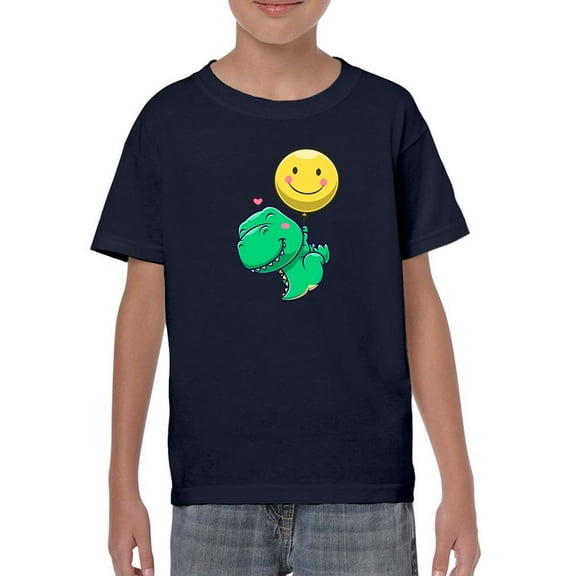 Cute Dino Floating W Balloon T-Shirt Juniors -Image by Shutterstock, x-Large