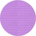 thumbnail image 1 of Ahgly Company Machine Washable Indoor Round Transitional Violet Purple Area Rugs, 4' Round, 1 of 7