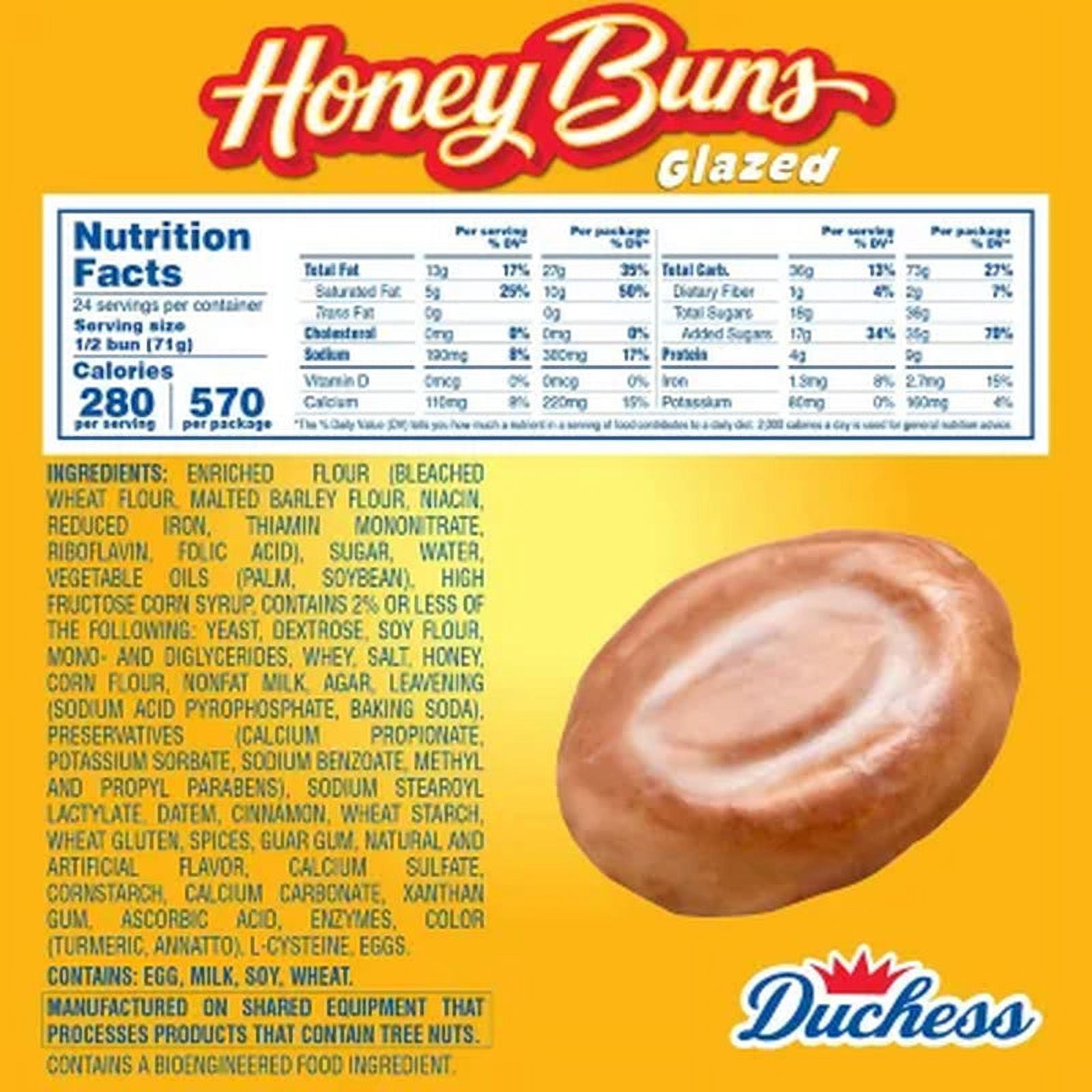 Duchess Jumbo Glazed Honey Buns, 5 Oz., 12 Pk.