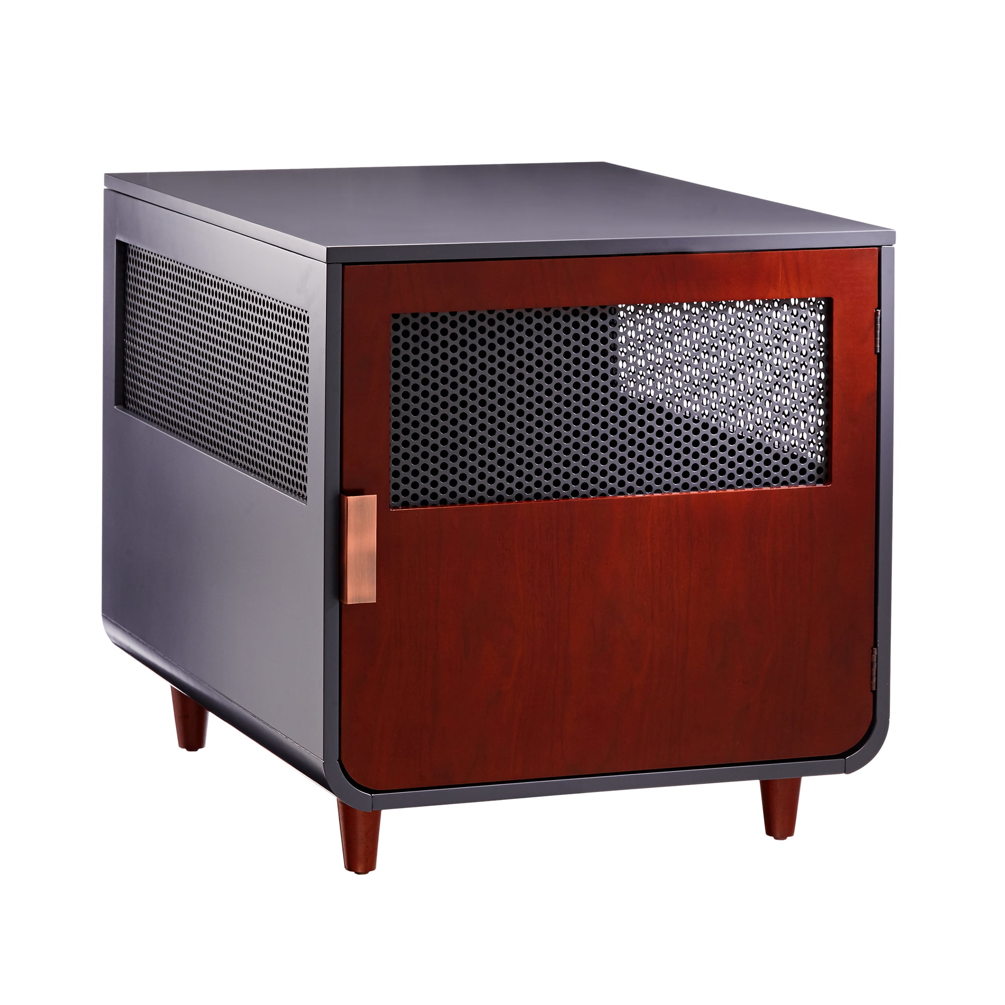 Teamson Pets Wooden Dog Crate Puppy Bed Cage Pets Furniture Brown