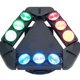 thumbnail image 5 of Mini lámpara de araña giratoria para escenario, con efecto de funcionamiento automático, activada por sonido, 120 W, RGBW, 16/48 canales, LED, DMX512, para discotecas, karaokes, fiestas y clubes, 5 of 5
