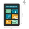 thumbnail image 2 of Koyal Wholesale Vinyl Adhesive Virus Disease Prevention 5x7-Inch Posters 4-Pack, Stop Spread of Germs Waterproof Signs, 2 of 5