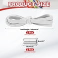 thumbnail image 2 of Uxcell No Tie Shoelaces Tieless Elastic Shoe Laces with 2 Metal Locks Buckles Fit for Adults Sneakers Canvas Shoes White, 2 of 7