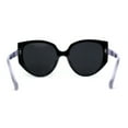 thumbnail image 4 of Polarized Womens Mod Oversized Flat Butterfly Fashion Sunglasses Black Purple / Black, 4 of 4