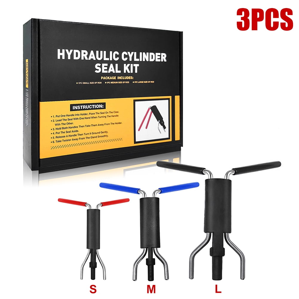 3Pcs/Set Hydraulic Cylinder Piston Rod Seal Up UCup Installation Tool