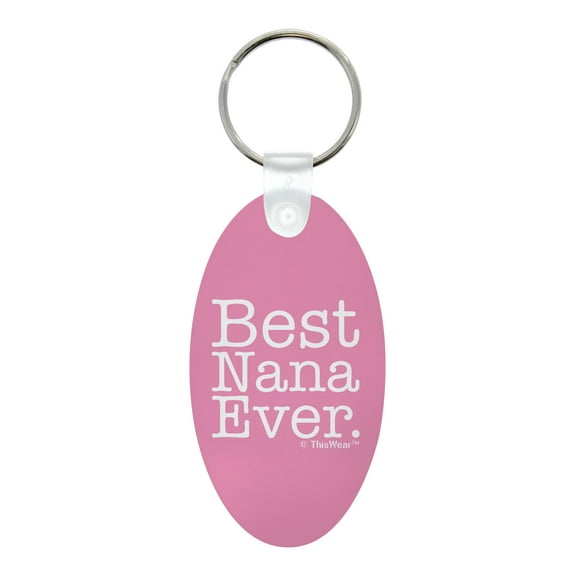 ThisWear Nana Gifts From Grandchildren Best Nana Ever Aluminum Oval Keychain