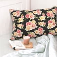thumbnail image 4 of Pofeuu Rose Flowers Print Polyester Microfiber Plush Pillowcases, Super Soft and Cozy Pillow Case Covers with Envelop Closure（Pillow core not included）-14"x20", 4 of 6