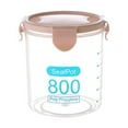 thumbnail image 1 of Sealed Storage Containers  Food Storage Box Plastic Transparent Sealed Containers Kitchen Food Cereal Beans Nuts Storage Box Pink 800ml, 1 of 1