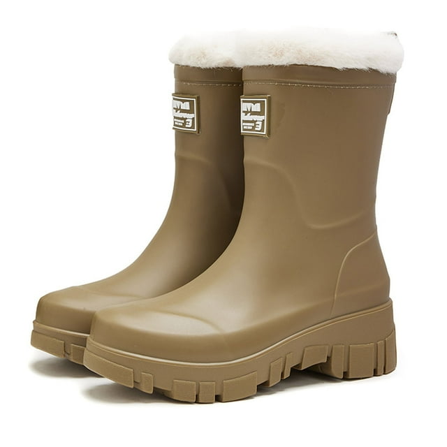 Dsscvnef Bottes de Pluie Mode pour Femmes Semelle Non Épaisse Design Confortable pour Activités Extérieures Saison des Pluies