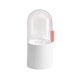 thumbnail image 1 of Porta brochas de maquillaje a prueba de polvo, caja de almacenamiento de brochas cosméticas de escritorio con perlas sintéticas para tocador de baño, color blanco, 1 of 1