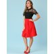 thumbnail image 2 of Allegra K Blusa Cuello De Peter Pan Manga Corta Burbujas Paneles De Malla Para Mujer Negro XL, 2 of 6