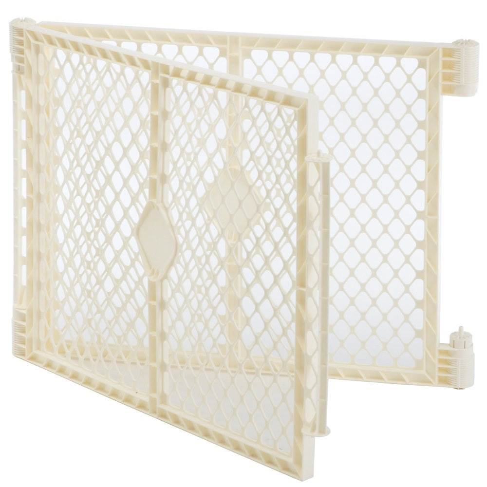 North States Superyard Baby Gate Play Yard Pen 2 Panel Extension Kit Only, Ivory
