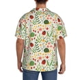 thumbnail image 3 of Fotbe Ladybug And Wild Flowers Camisa Estampada de Manga Corta para Hombre, Casual de Verano, Estilo Playero, Sin Arrugas-X-Large, 3 of 5