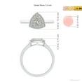 thumbnail image 4 of ANGARA Natural Trillion Composite Diamond Halo Ring in 14K White Gold for Women (Size-3.3mm| Color-K| Clarity-I3) | April Birthstone, Anniversary, Jewelry Gift for Women | Natural Diamond Ring, 4 of 8