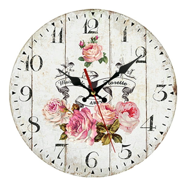 Wall Clock Silent NonTicking Wall Clocks Battery Operated Country