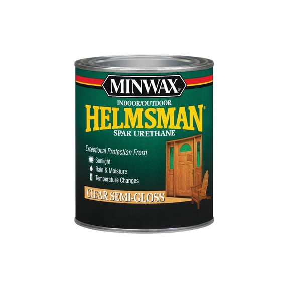 Minwax Indoor/Outdoor Helmsman Spar Urethane, Semi-Gloss, Clear, 1 Quart