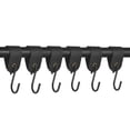 thumbnail image 1 of Ganchos S de Cuero Uxcell, (6 Pcs, Negro), Correa de Cuero Nappa PU con Ganchos Colgantes de Acero al Carbono, 1 of 7