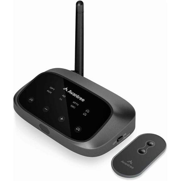 Avantree Oasis Plus 2 – Bluetooth Transmitter for TV with Remote Volume Control, Supports Two Headphones
