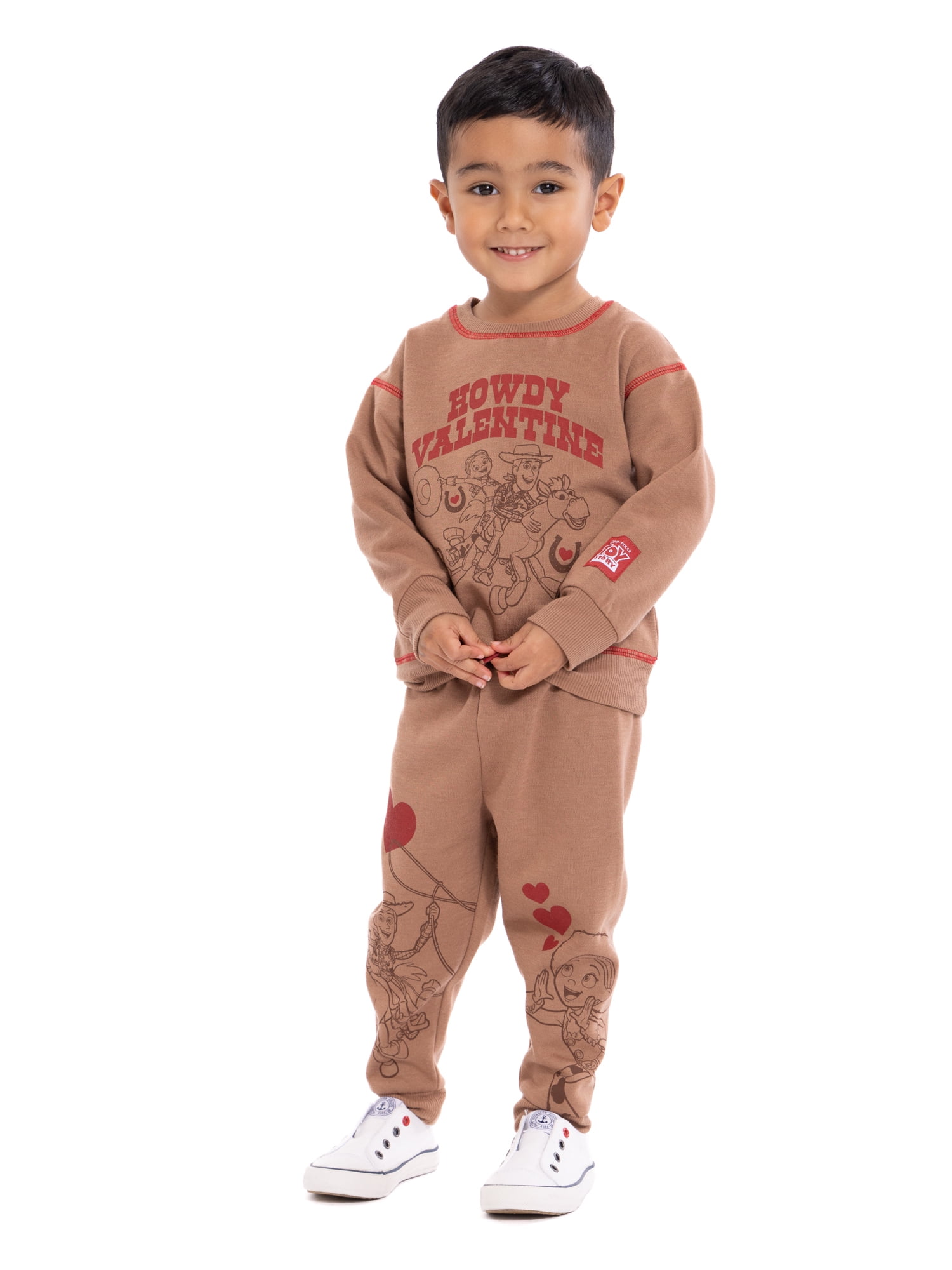 Toy Story Toddler Boys or Girls Valentine's Day Graphic Sweatshirt and Jogger Pants Set, 2-Piece, Sizes 12M-5T
