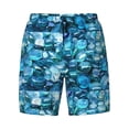 thumbnail image 4 of Lsque Mens Swim Trunks Blue Kyanite Pattern - Bathing Suit Compression Liner - Beach Swim Shorts Swimwear - (S-3XL) - Stretch Quick Dry -XX-Large, 4 of 9