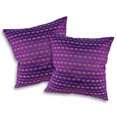 thumbnail image 1 of Decorative Elephant Parade Stripes Purple Silk Throw Pillow Cushion Cover Set, 1 of 6