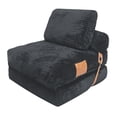 thumbnail image 2 of Venuezy 3-in-1 Folding Bean Bag Chair for Adults, Convertible Sofa Bed with Memory Foam, Corduroy Lounge Chair with Pockets & Leather Handle, No Assembly Needed, Washable Cover, 2 of 9