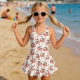 thumbnail image 6 of FOR U DESIGNS Girls One Piece Swimsuit with Skirt Quick Dry Bathing Suit Swimwear Bathing Suit for Kids 3-13 Years, Cat Mushroom Heart, 6 of 7