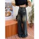 thumbnail image 3 of Pantalones vaqueros de estilo Y2K para mujer, Jeans sueltos de nicho con piernas anchas, Pantalones rectos casuales de cintura alta, 3 of 4
