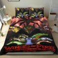 thumbnail image 1 of Alas de Fuego Conjunto de sábanas temático, trío de piezas, cómodo y amigable con la piel, diseño único, regalo de decoración para el hogar para familiares, amigos y fans, 90 cm * 190 cm, 1 of 6