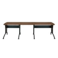 thumbnail image 3 of Kingfisher Lane Wood and Metal L-Shaped Computer Desk in Mahogany, 3 of 13