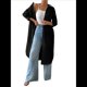 thumbnail image 1 of Camisas Casuales de Media con Botones para Mujer, Blusas Largas con Solapa , Tops Negro XL, 1 of 9